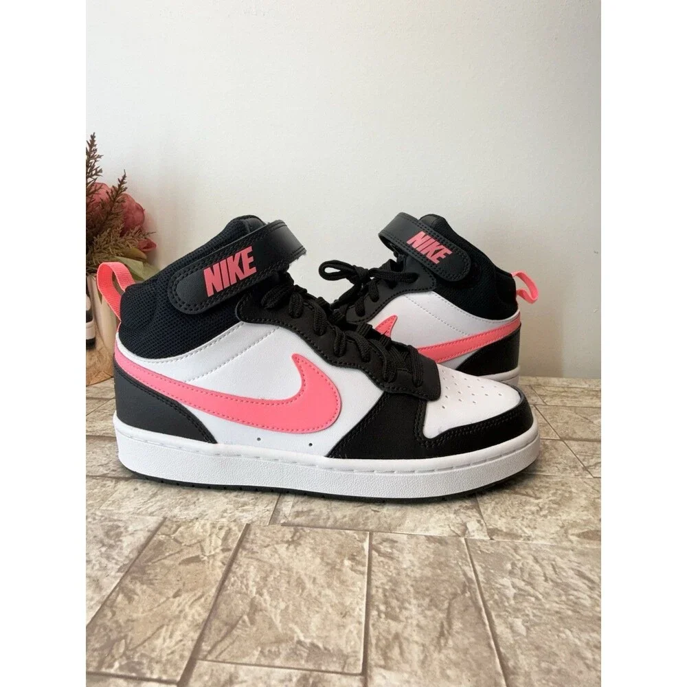 Nike Court Borough Mid 2 Basketball Shoes CD7782-005 Size 6Y/ Women 7.5 - Picture 4 of 14